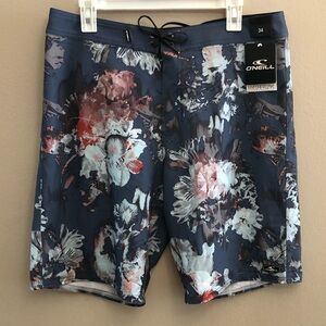 NWT O Neill Hyperfreak Mens Swim Trunks Stretch Board Shorts Size 34